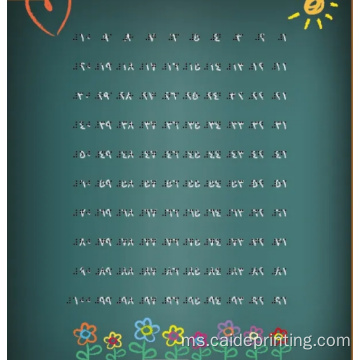 3 poster kertas plastik dengan surat braille